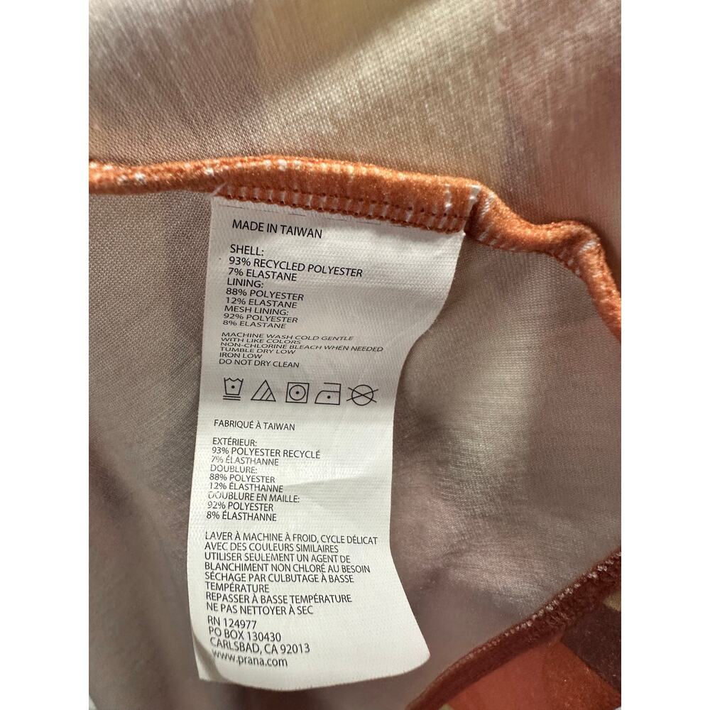 PrAna Leaf Pattern Orange Print Sleeveless Tank Beach Dress Sz M High-Low Flowy - Picture 5 of 5